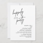 Vrolijk ooit na het feest bruiloft elopement diner kaart (Voorkant)