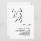 Vrolijk ooit na het feest bruiloft elopement diner kaart (Voorkant / Achterkant)