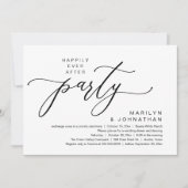 Vrolijk ooit na het feest bruiloft elopement diner kaart (Voorkant)