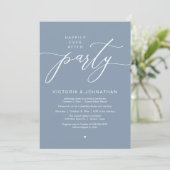 Vrolijk ooit na het feest bruiloft elopement diner kaart (Staand voorkant)