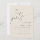 Vrolijk ooit na het feest bruiloft elopement diner kaart (Voorkant)