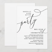 Vrolijk ooit na het feest bruiloft elopement diner kaart (Voorkant / Achterkant)