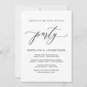 Vrolijk ooit na het feest bruiloft elopement diner kaart (Voorkant)