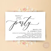 Vrolijk ooit na het feest bruiloft elopement diner kaart