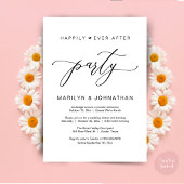 Vrolijk ooit na het feest bruiloft elopement diner kaart