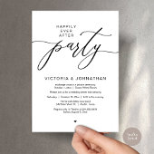 Vrolijk ooit na het feest bruiloft elopement diner kaart