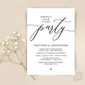 Vrolijk ooit na het feest bruiloft elopement diner kaart