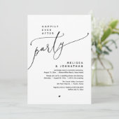 Vrolijk ooit na het feest bruiloft elopement diner kaart (Staand voorkant)
