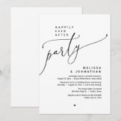 Vrolijk ooit na het feest bruiloft elopement diner kaart (Voorkant / Achterkant)