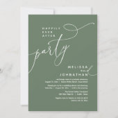 Vrolijk ooit na het feest bruiloft elopement diner kaart (Voorkant)