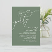 Vrolijk ooit na het feest bruiloft elopement diner kaart (Staand voorkant)