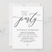 Vrolijk ooit na het feest bruiloft elopement diner kaart (Voorkant)