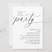 Vrolijk ooit na het feest bruiloft elopement diner kaart (Voorkant)