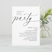 Vrolijk ooit na het feest bruiloft elopement diner kaart (Staand voorkant)