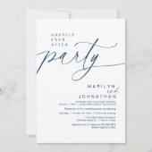Vrolijk ooit na het feest bruiloft elopement diner kaart (Voorkant)