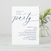 Vrolijk ooit na het feest bruiloft elopement diner kaart (Staand voorkant)