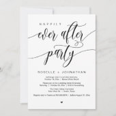 Vrolijk ooit na het moderne huwelijksdiner kaart (Voorkant)