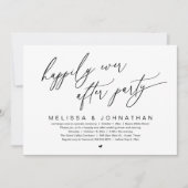 Vrolijk ooit na het moderne huwelijksdiner kaart (Voorkant)