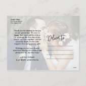 Vrolijk ooit na vakantie foto dank je wel feestdagenkaart (Achterkant)