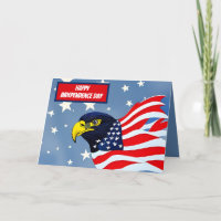 Vrolijk op 4 juli, adelaar, Briefkaart
