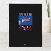 Vrolijk op 4 juli Amerika, Tijd voor een feest, Ka Kaart (Achterkant)