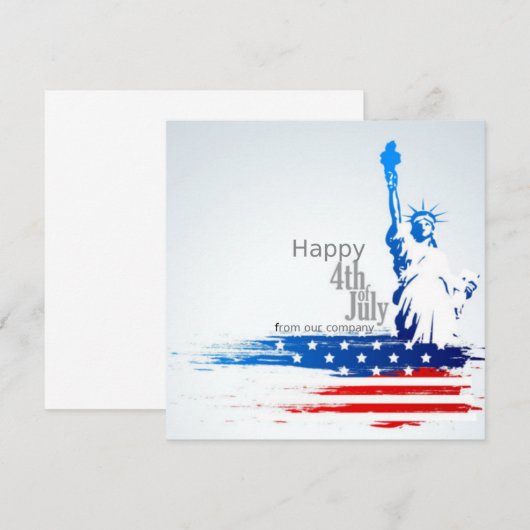 Vrolijk op 4 juli bedankkaart (Voorkant / Achterkant)