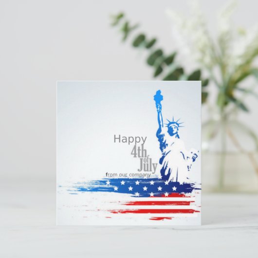 Vrolijk op 4 juli bedankkaart (Staand voorkant)