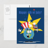 Vrolijk op 4 juli briefkaart (Voorkant / Achterkant)