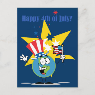 Vrolijk op 4 juli briefkaart