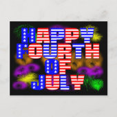 Vrolijk op 4 juli briefkaart (Voorkant)