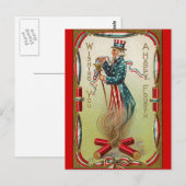 Vrolijk op 4 juli! briefkaart (Voorkant / Achterkant)