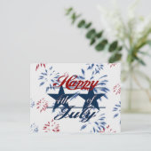 Vrolijk op 4 juli briefkaart (Staand voorkant)
