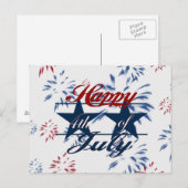 Vrolijk op 4 juli briefkaart (Voorkant / Achterkant)