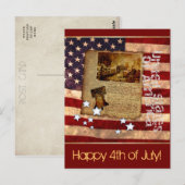 Vrolijk op 4 juli briefkaart (Voorkant / Achterkant)