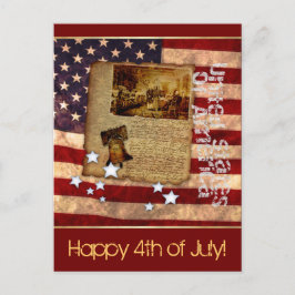 Vrolijk op 4 juli briefkaart