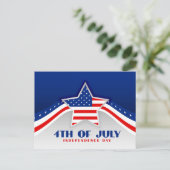 Vrolijk op 4 juli briefkaart (Staand voorkant)