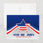 Vrolijk op 4 juli briefkaart (Voorkant / Achterkant)
