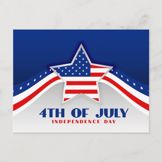 Vrolijk op 4 juli briefkaart (Voorkant)