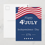 Vrolijk op 4 juli briefkaart (Voorkant / Achterkant)