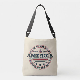 Vrolijk op 4 juli crossbody tas