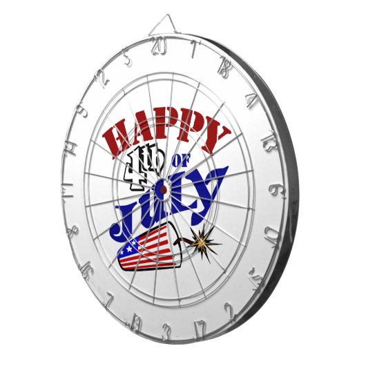 Vrolijk op 4 juli dartbord (Voorkant Rechts)