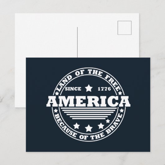 Vrolijk op 4 juli feestdagenkaart (Voorkant / Achterkant)