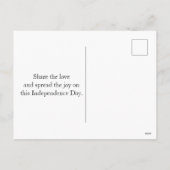 Vrolijk op 4 juli feestdagenkaart (Achterkant)