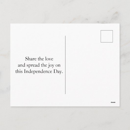 Vrolijk op 4 juli feestdagenkaart (Achterkant)