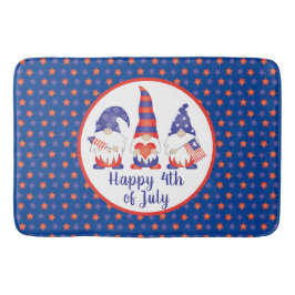Vrolijk op 4 juli Gnomes Red White Blue Badmat