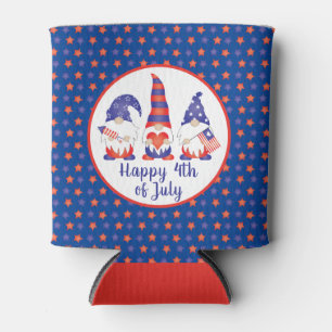 Vrolijk op 4 juli Gnomes Red White Blue Blikjeskoeler