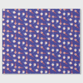 Vrolijk op 4 juli Gnomes Red White Blue Cadeaupapier (Vlak)