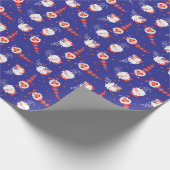 Vrolijk op 4 juli Gnomes Red White Blue Cadeaupapier (Hoek)