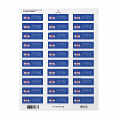 Vrolijk op 4 juli Gnomes Red White Blue Etiket (Full Sheet)