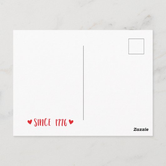 Vrolijk op 4 juli | Handtekening Amerikaanse vlag Briefkaart (Achterkant)